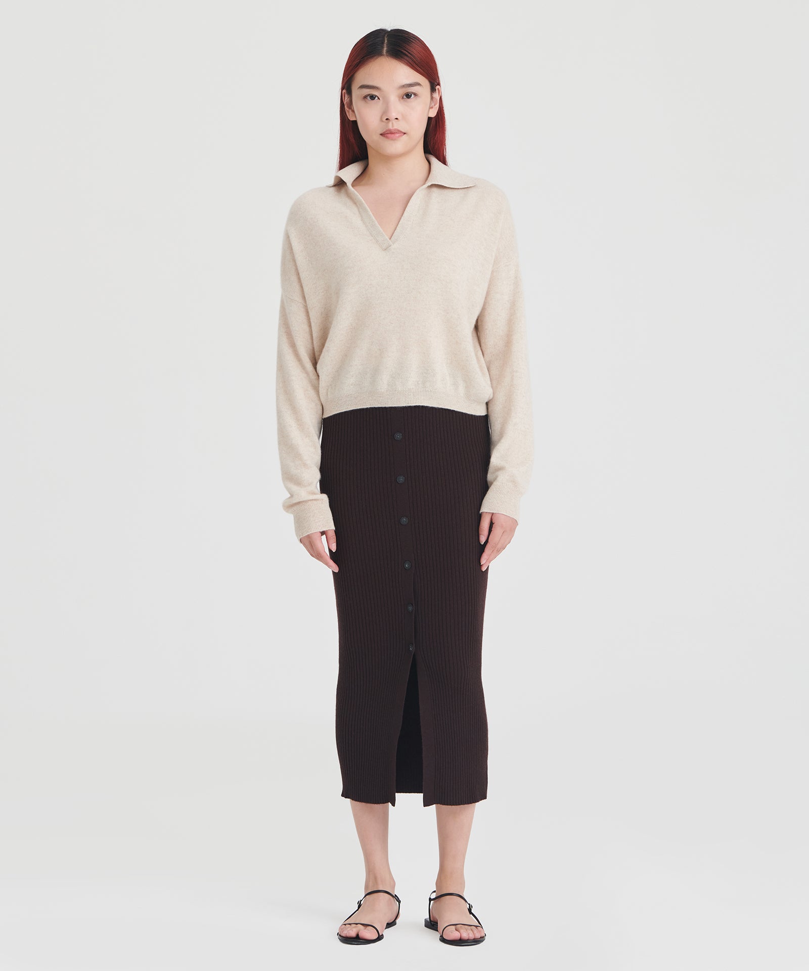 walenode takamama Cashmere polo sweater-