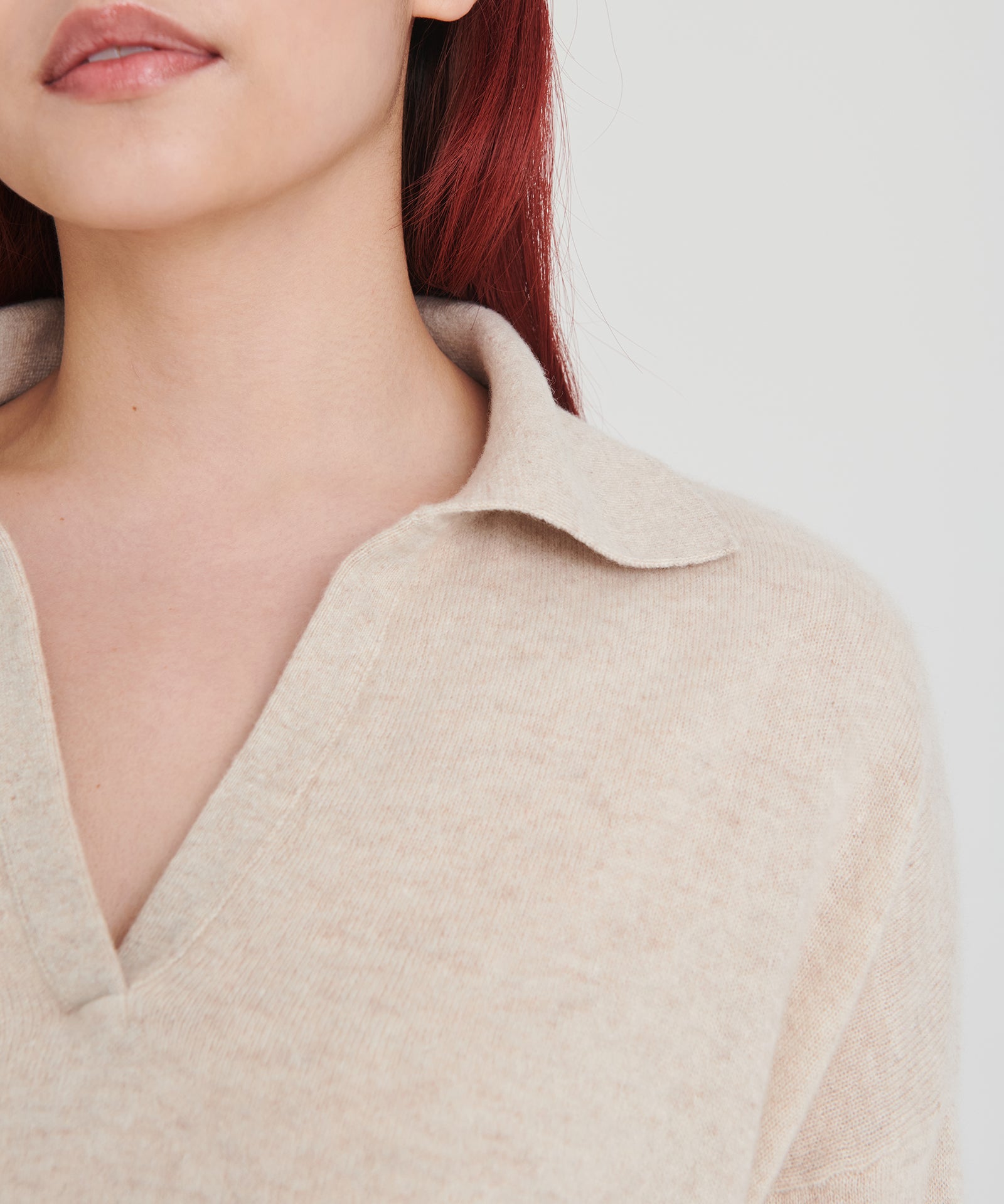 トップス Cashmere Middle Gauge Polo Collar Sweate A.PRESSE 25AW Cashmere Middle Gauge Polo Collar Sweater