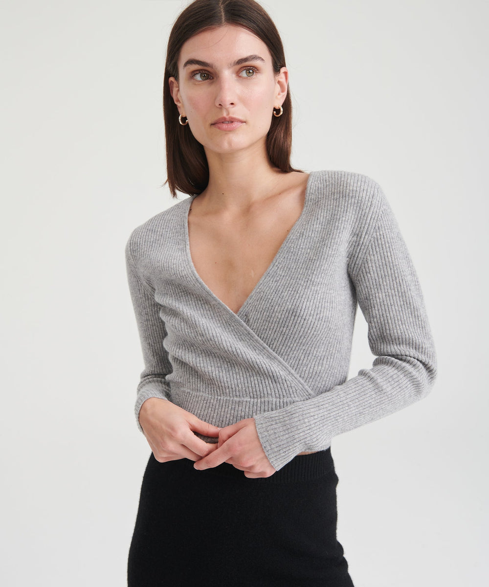 Signature Cashmere Crossover Sweater – NAADAM