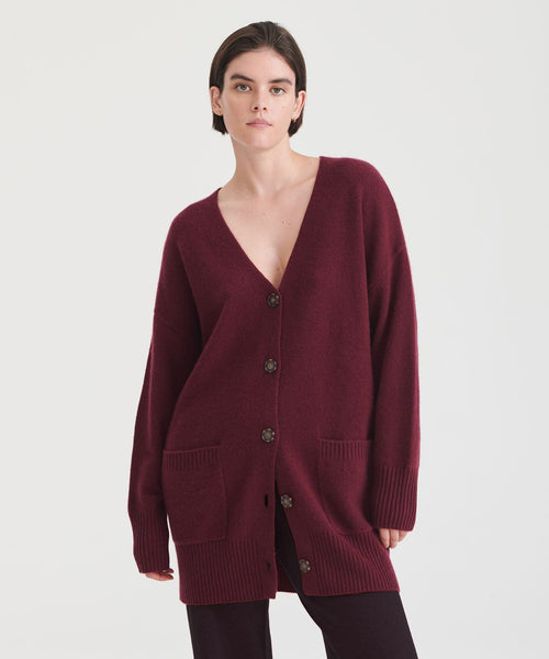 Naadam best Marbeled Granpa Cashmere Cardigan