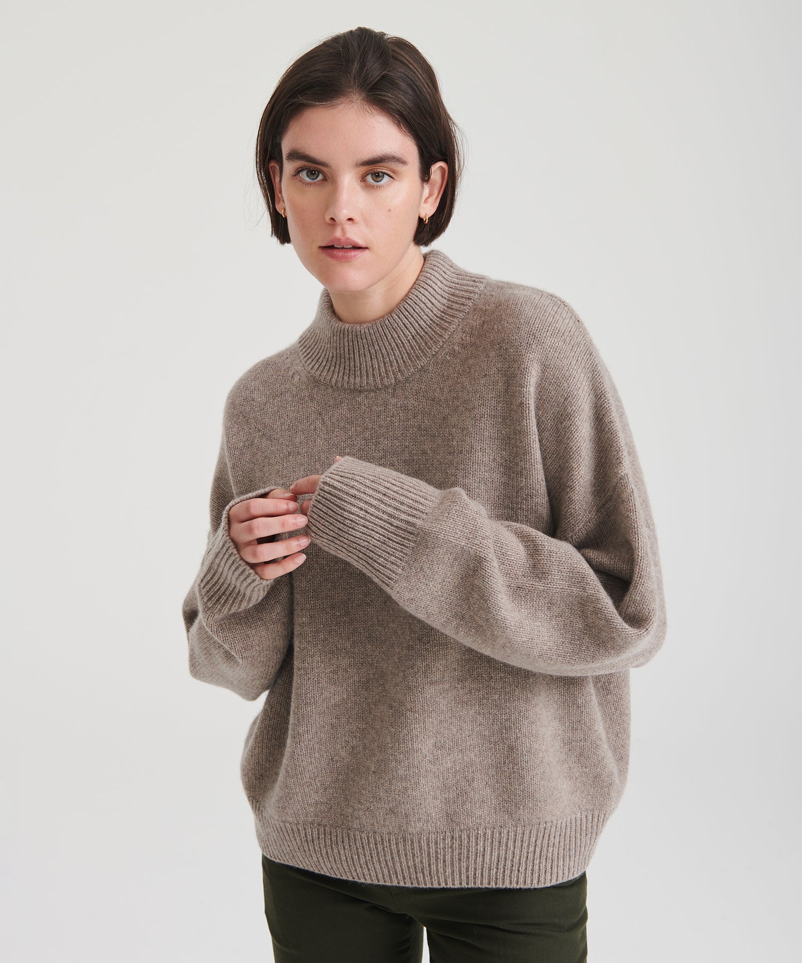 Super Luxe Cashmere Mockneck Sweater – NAADAM