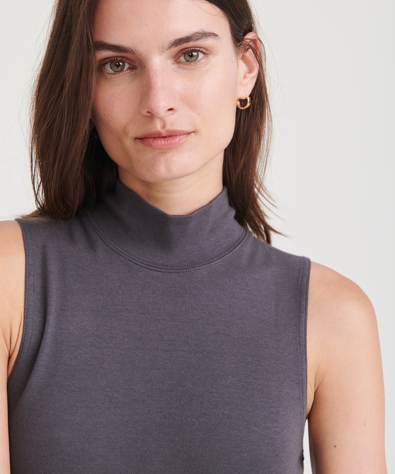 Modal Cashmere Sleeveless Mockneck Bodysuit – NAADAM