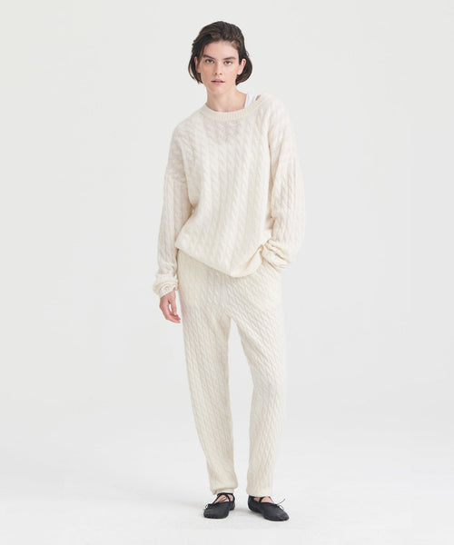 Cashmere Cable Knit Jogger – NAADAM