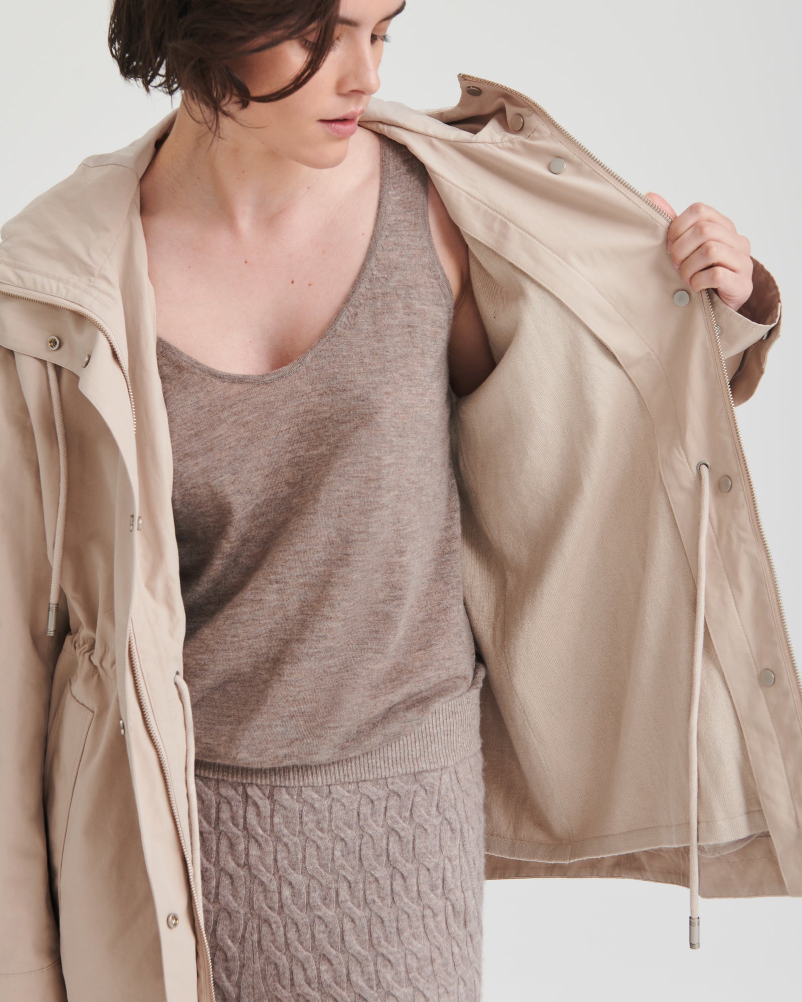 Hooded Raincoat with Removable Lining – NAADAM