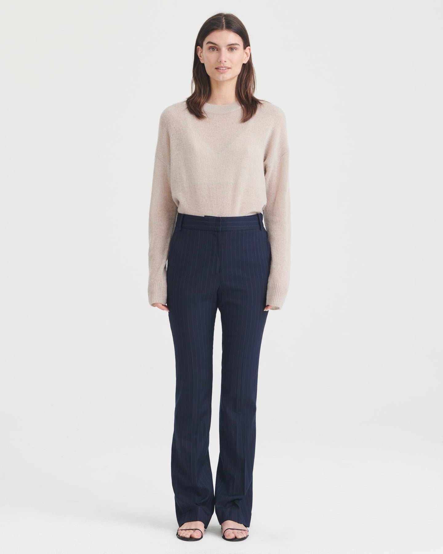 Featherweight cashmere crewneck sweater