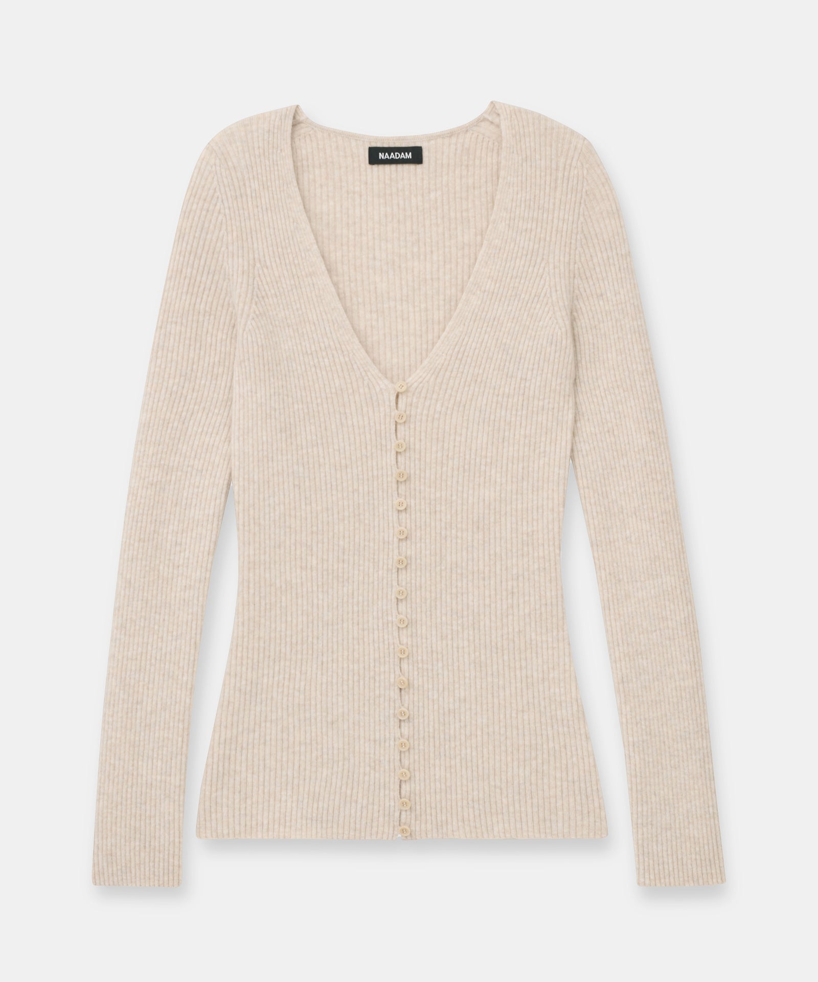 Signature Cashmere Button-Loop Cardigan – NAADAM