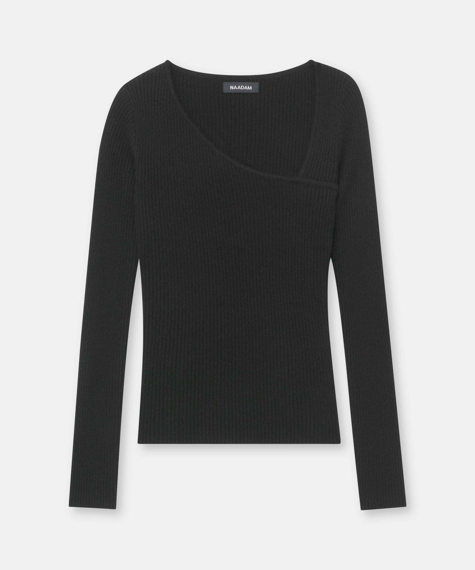 Signature Cashmere Fitted Asymmetrical Sweater – NAADAM