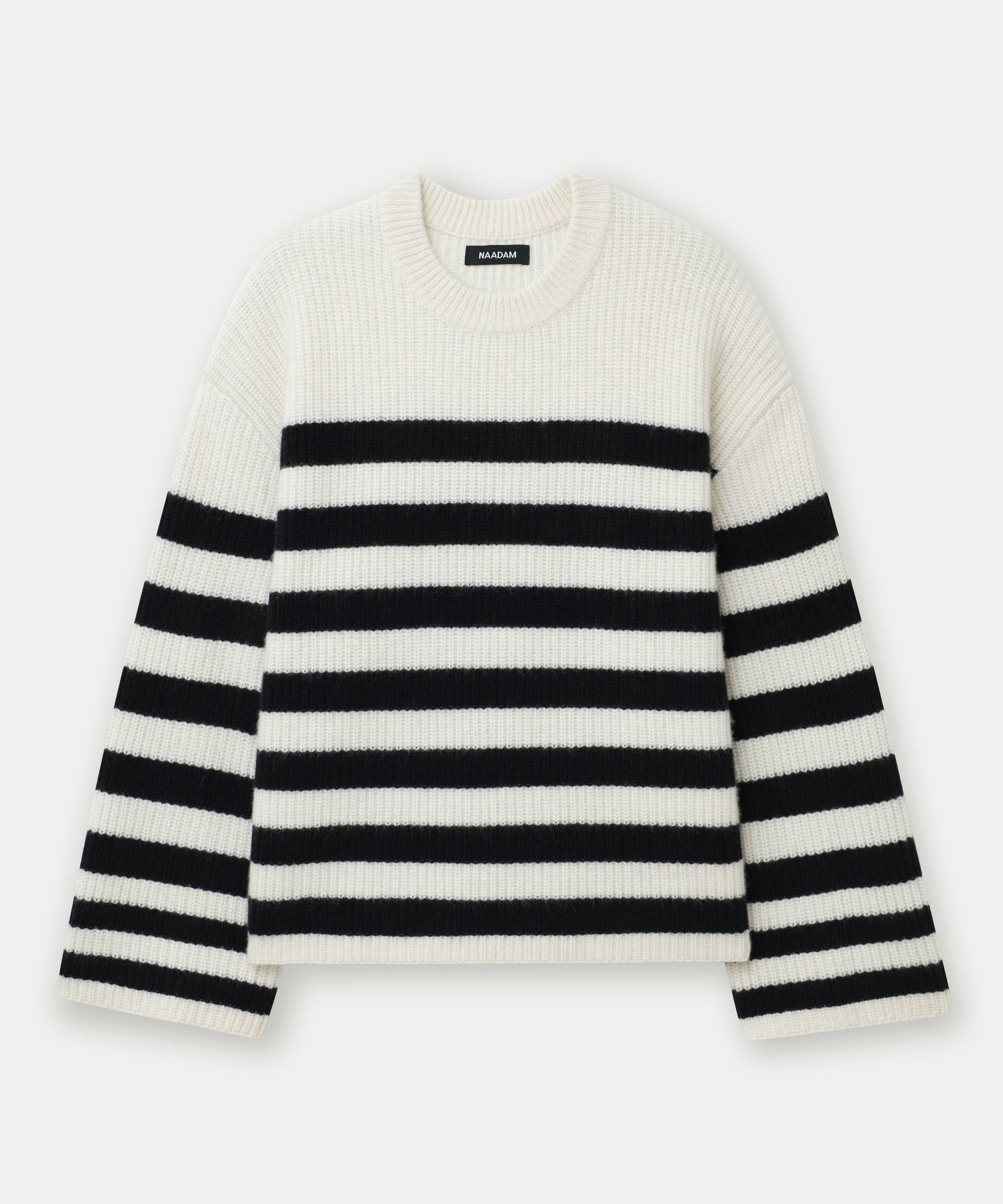 Super Luxe Cashmere Striped Crewneck – NAADAM