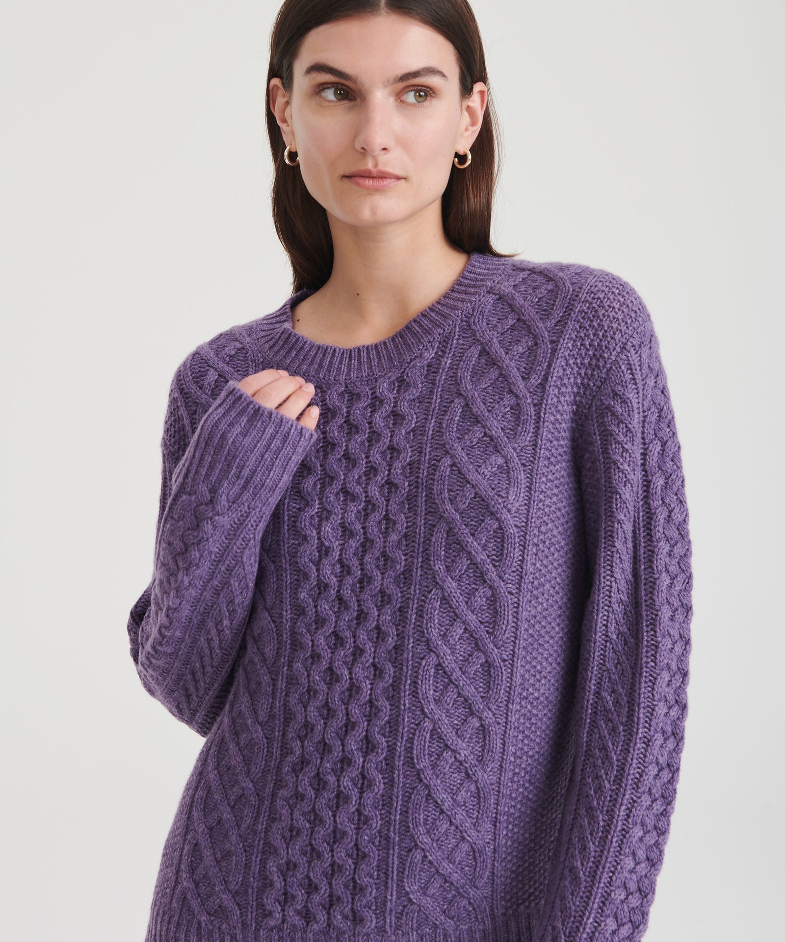 Super Luxe Cashmere Cable Crewneck Sweater – NAADAM