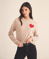 Signature Cashmere Embroidered Heart Sweater – NAADAM