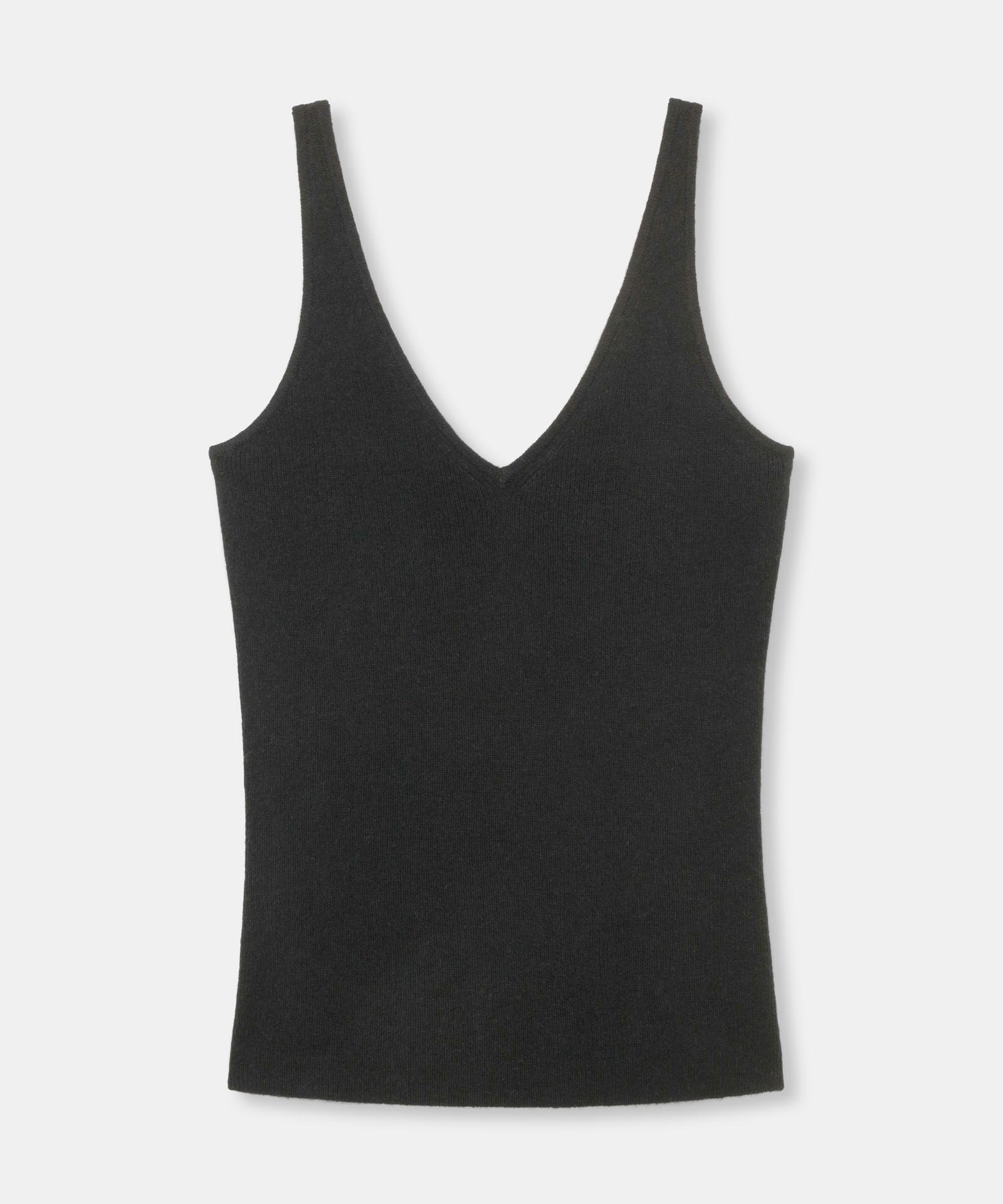 Signature Cashmere Ribbed V-Neck Tank – NAADAM
