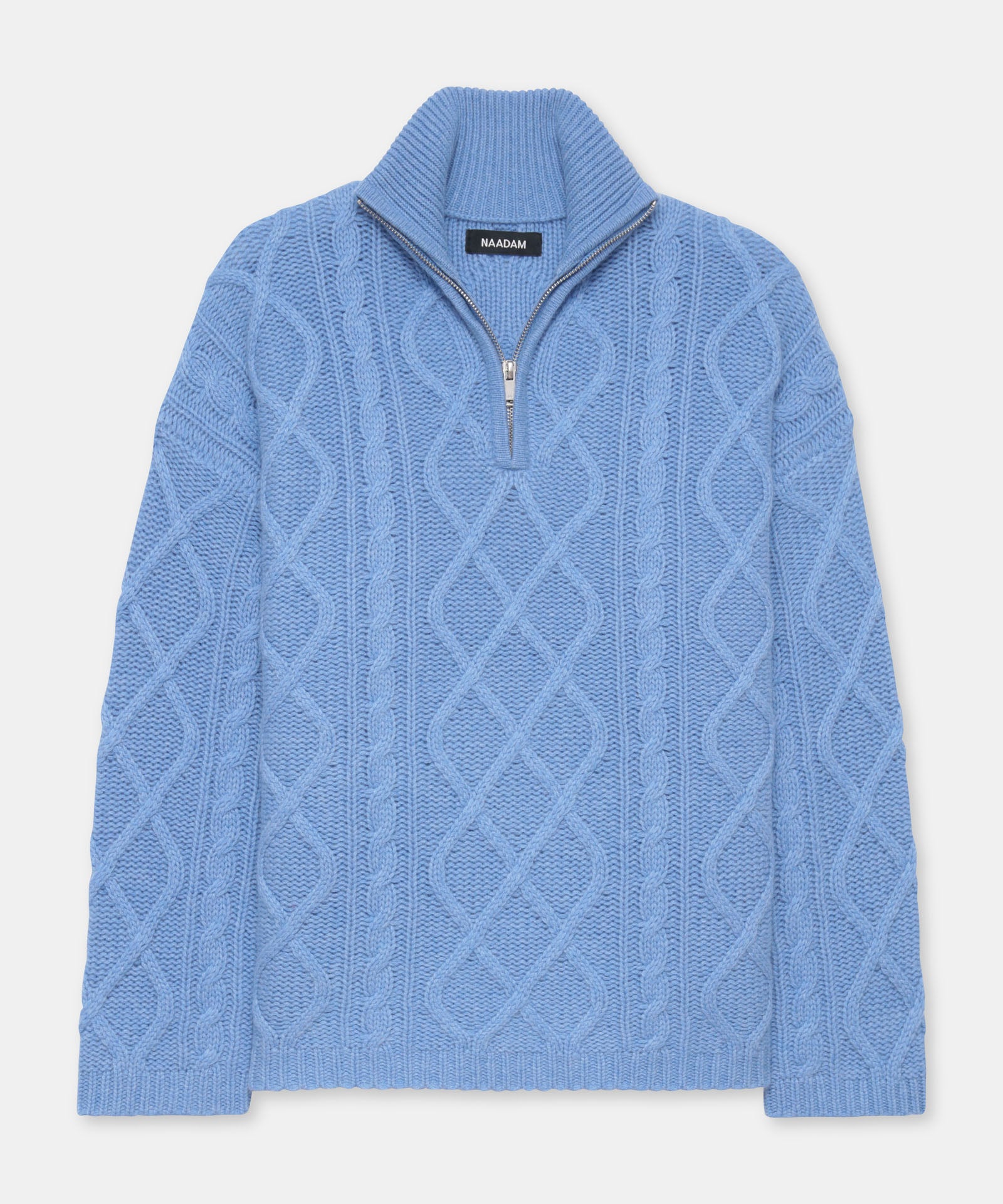 Super Luxe Cashmino Cable Quarter Zip – NAADAM