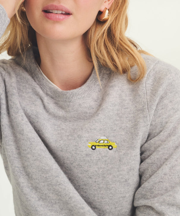 Women's Embroidered Taxi Cashmere Sweater