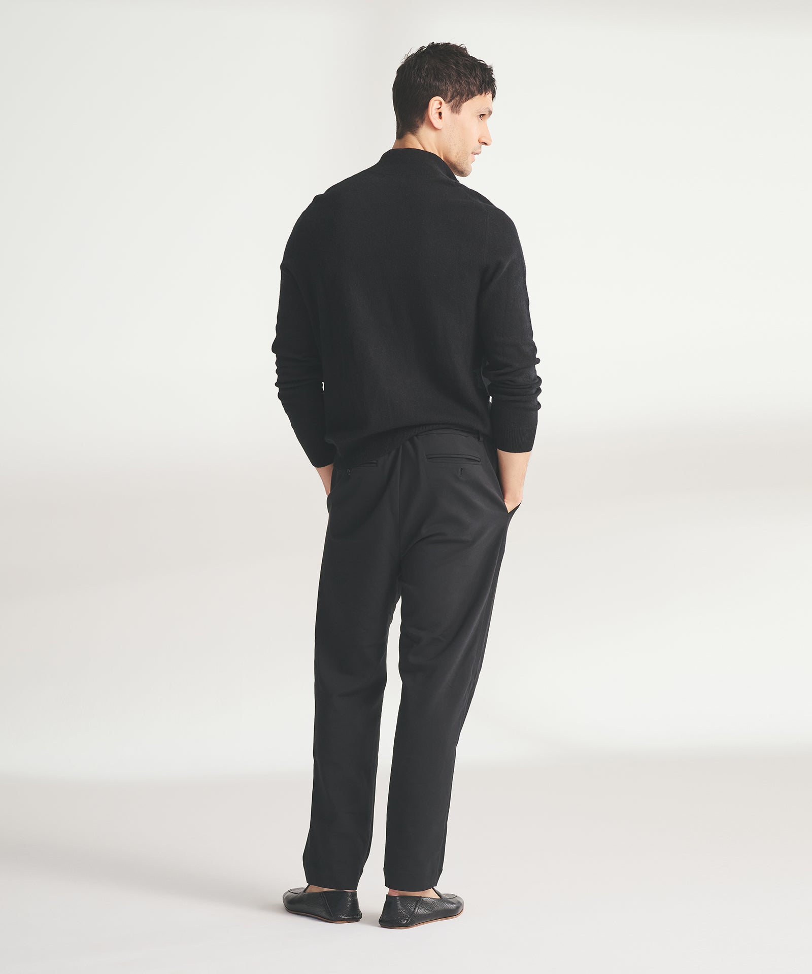 Signature Cashmere Color Blocked Quarter Zip – NAADAM