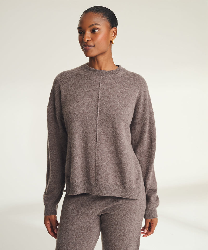 Signature Cashmere Crewneck Sweater with Pintucks – NAADAM