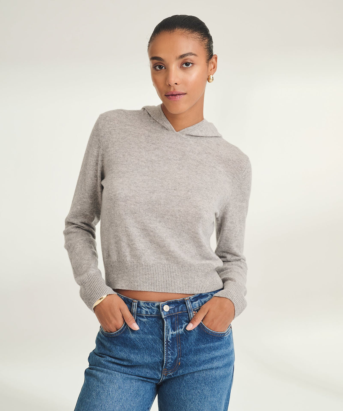 Signature Cashmere Cropped Hoodie – NAADAM