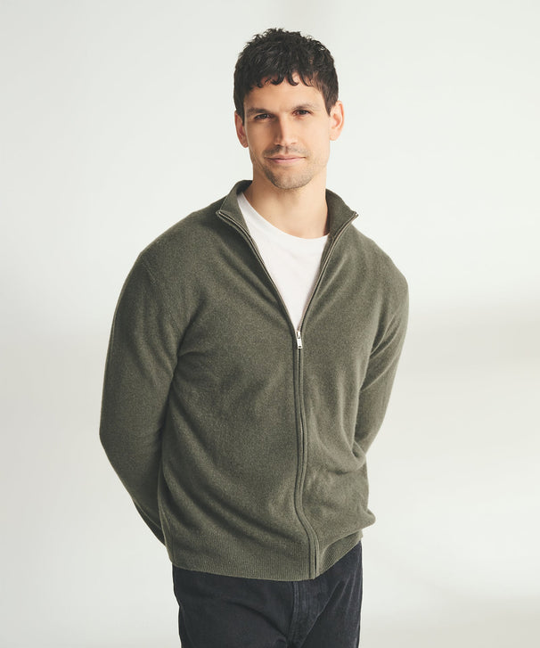 Signature Cashmere Full Zip Sweater