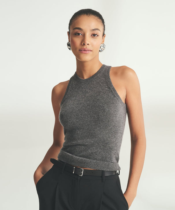 Signature Cashmere High Neck Tank