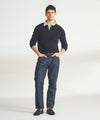 Signature Cashmere Long Sleeve Polo with Contrast Collar