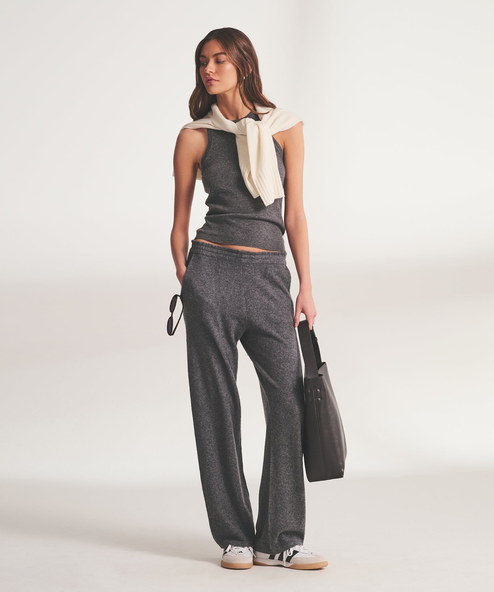 Signature Cashmere Paperbag Wide Leg Pants – NAADAM Signature Cashmere Paperbag Wide Leg Pants – NAADAM