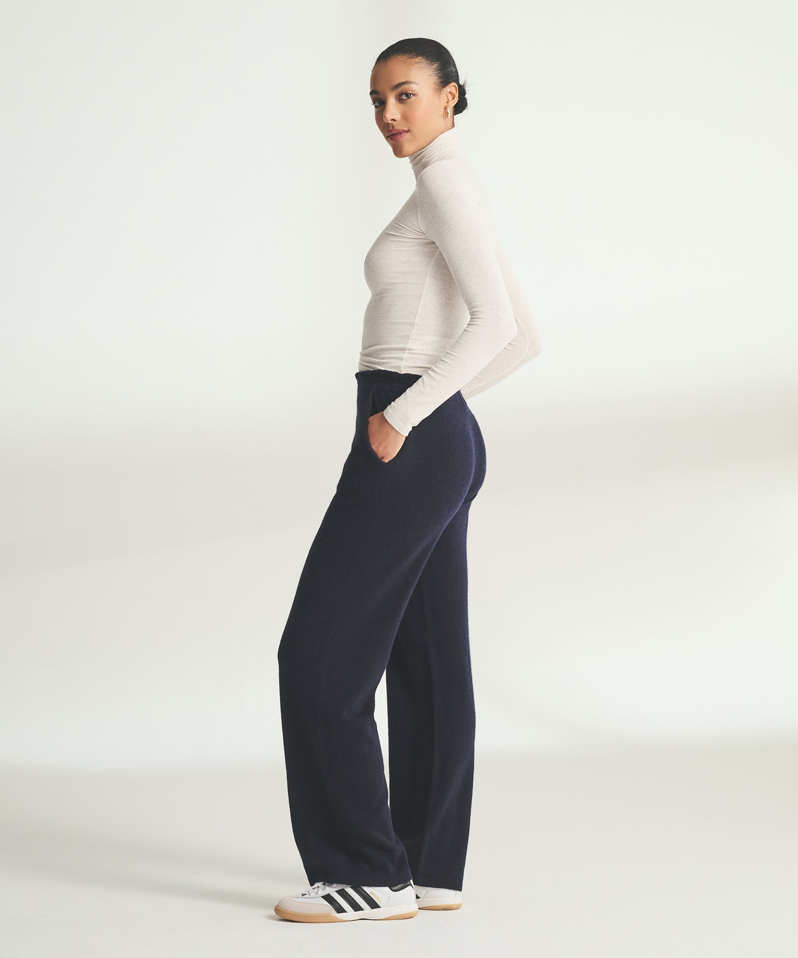 Signature Cashmere Paperbag Wide Leg Pants – NAADAM