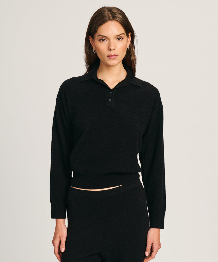 Signature Cashmere Polo Sweater