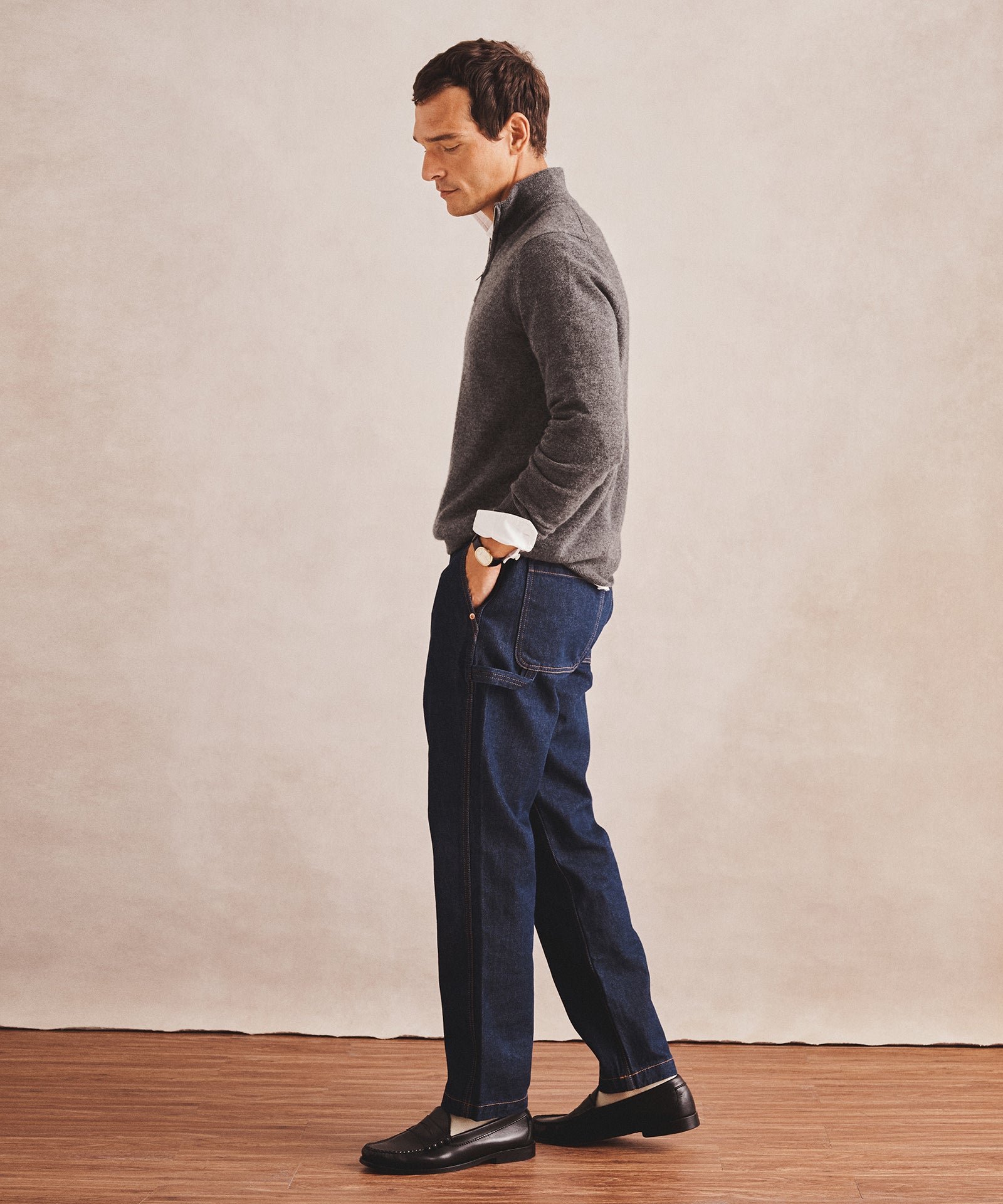 Men's Recycled Cashmere Full-Zip Sweater | Neiman Marcus