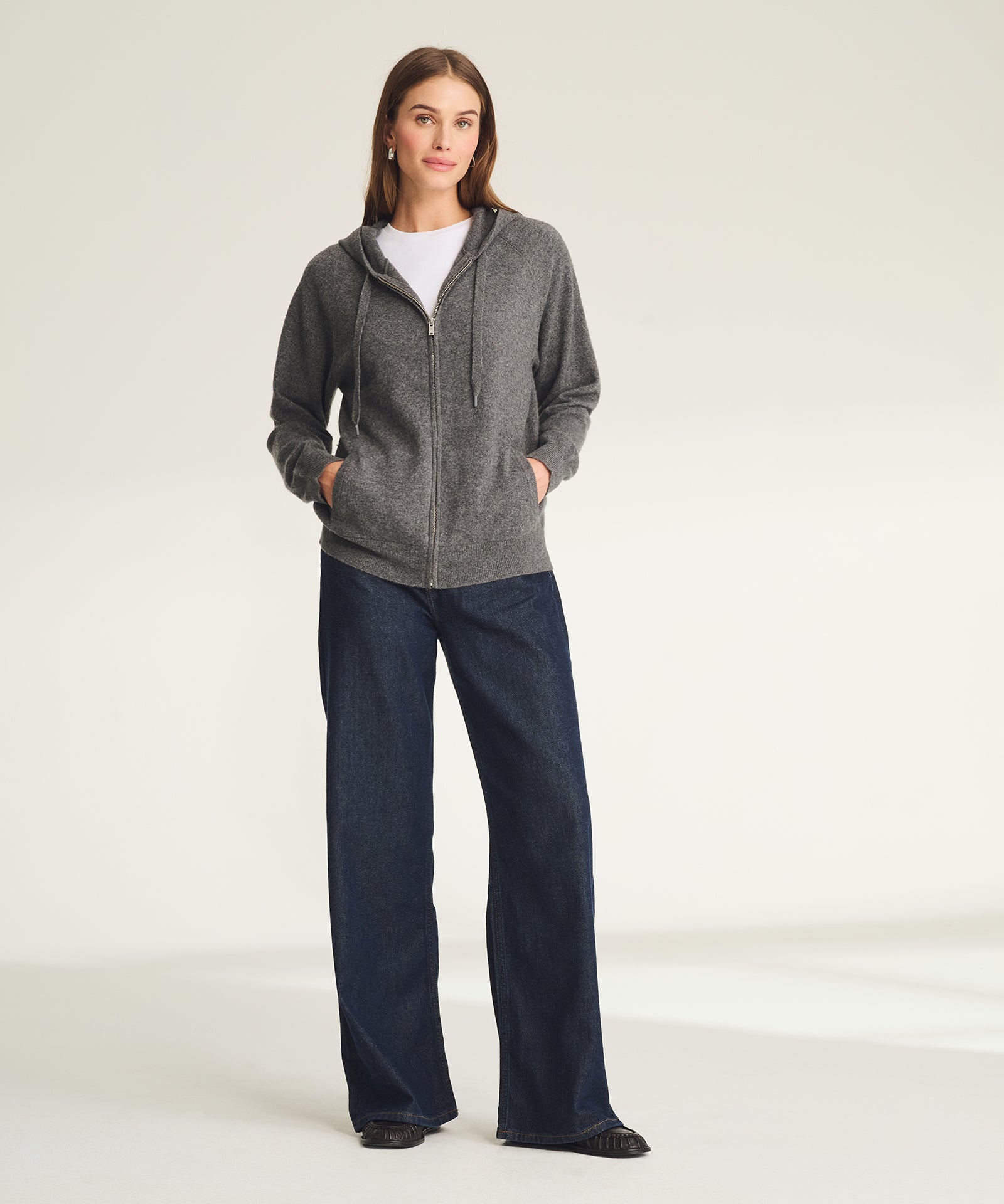 Signature Cashmere Zip Up Hoodie – NAADAM