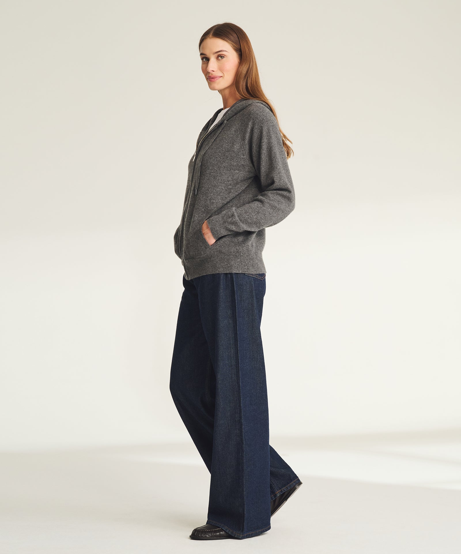 Signature Cashmere Zip Up Hoodie – NAADAM