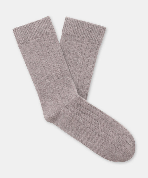 Signature Cashmere Ribbed Socks