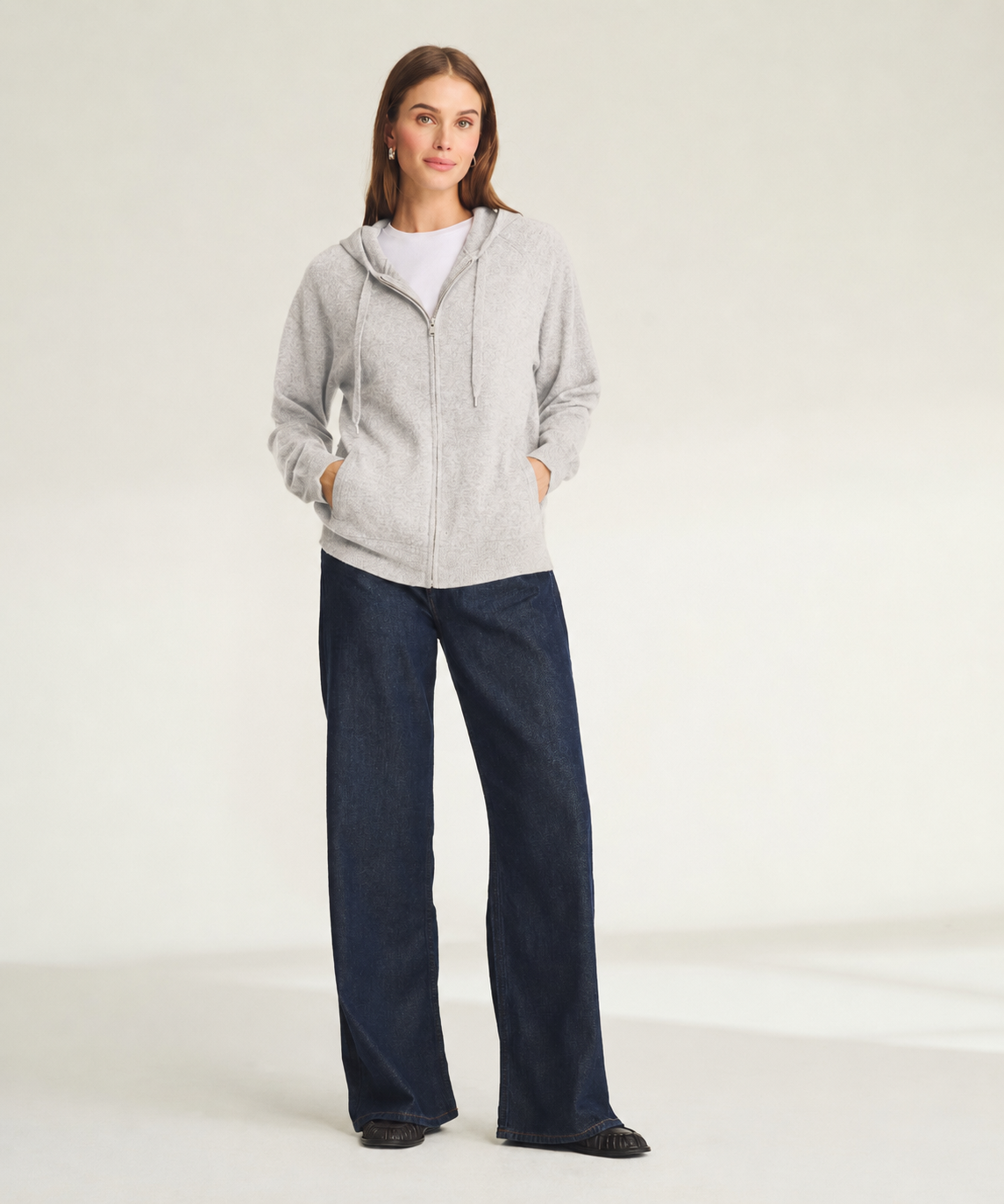 Signature Cashmere Zip Up Hoodie – NAADAM