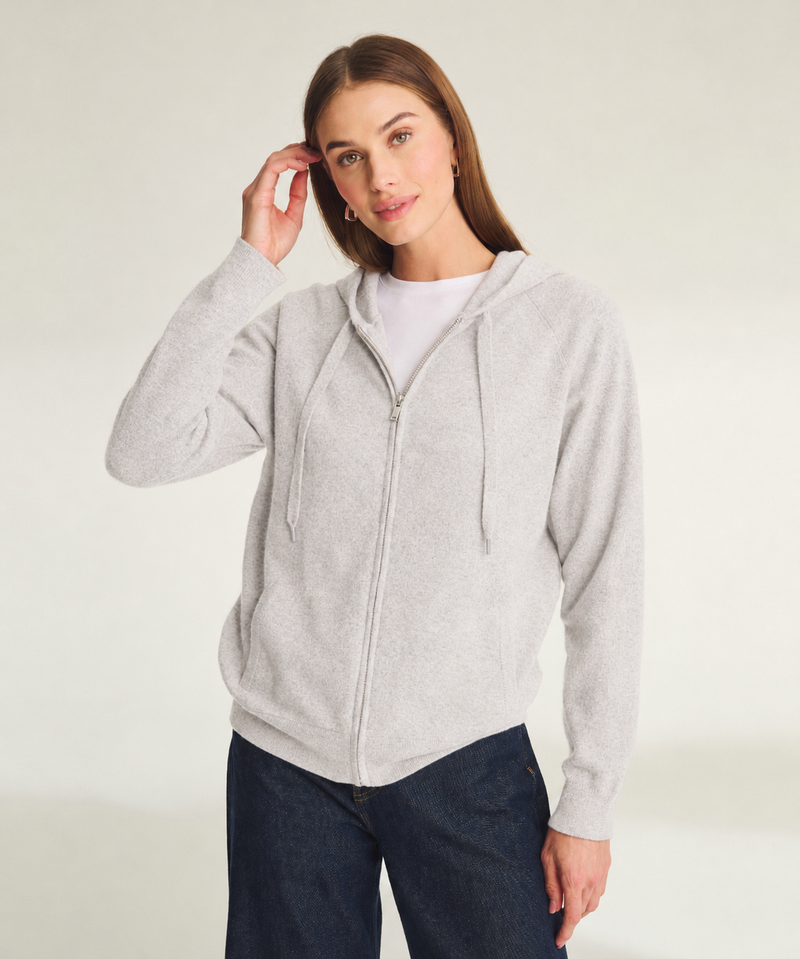 Signature Cashmere Zip Up Hoodie – NAADAM