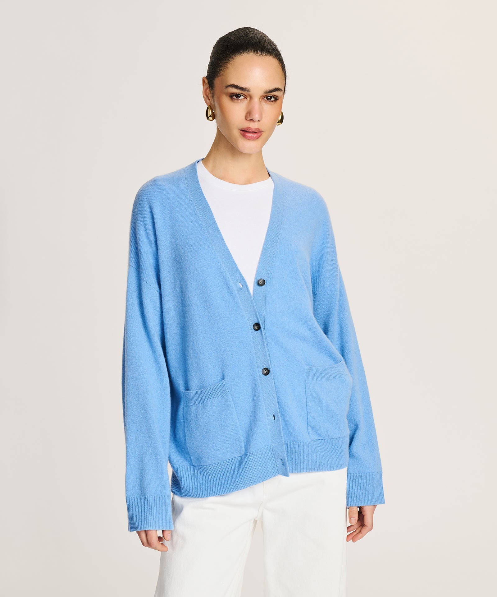 Signature Cashmere Boxy Cardigan – NAADAM