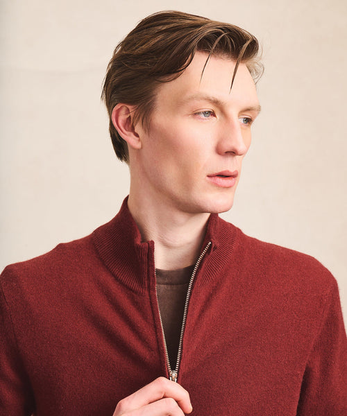 Signature Cashmere Full Zip Sweater – NAADAM