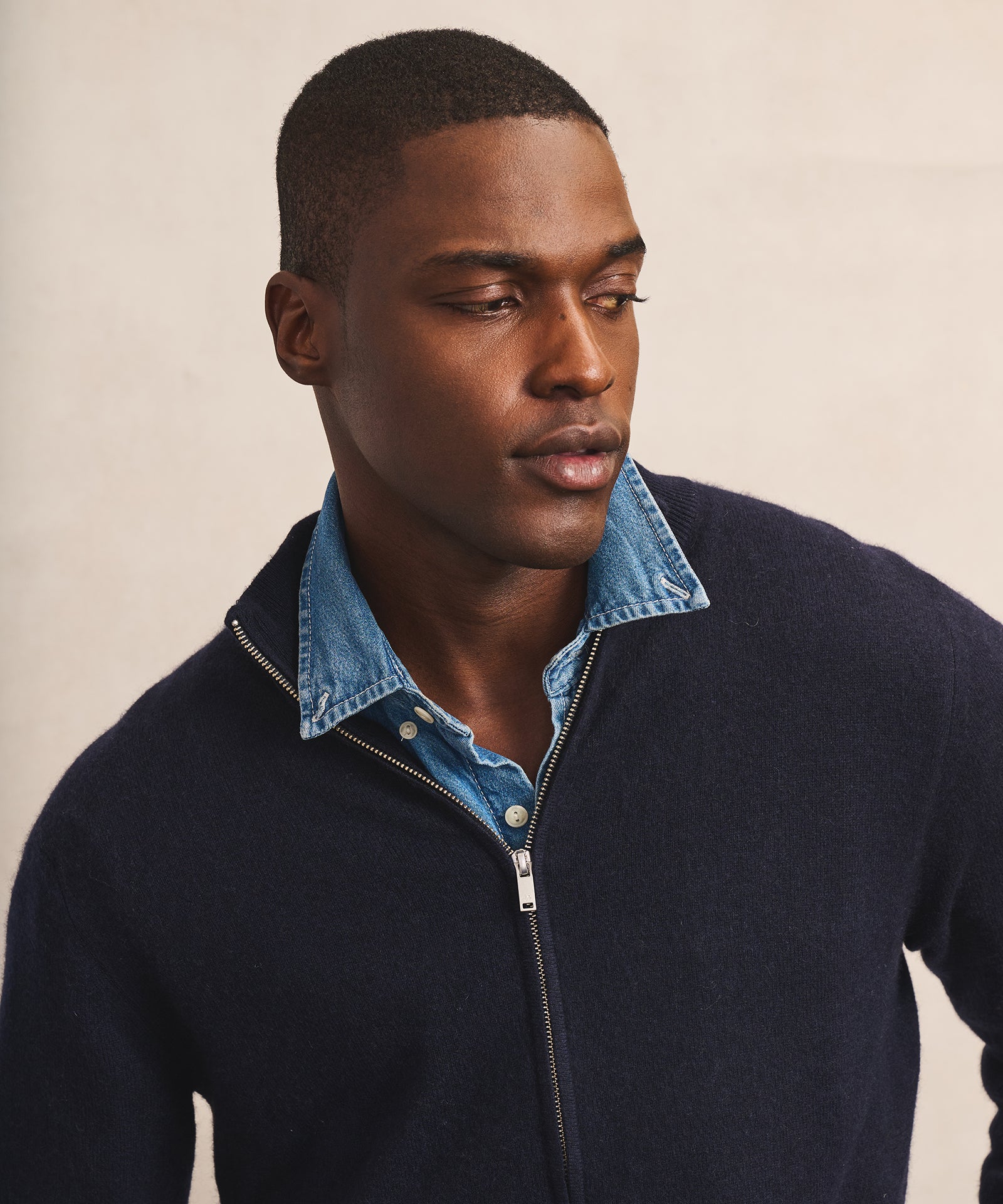 Signature Cashmere Full Zip Sweater – NAADAM