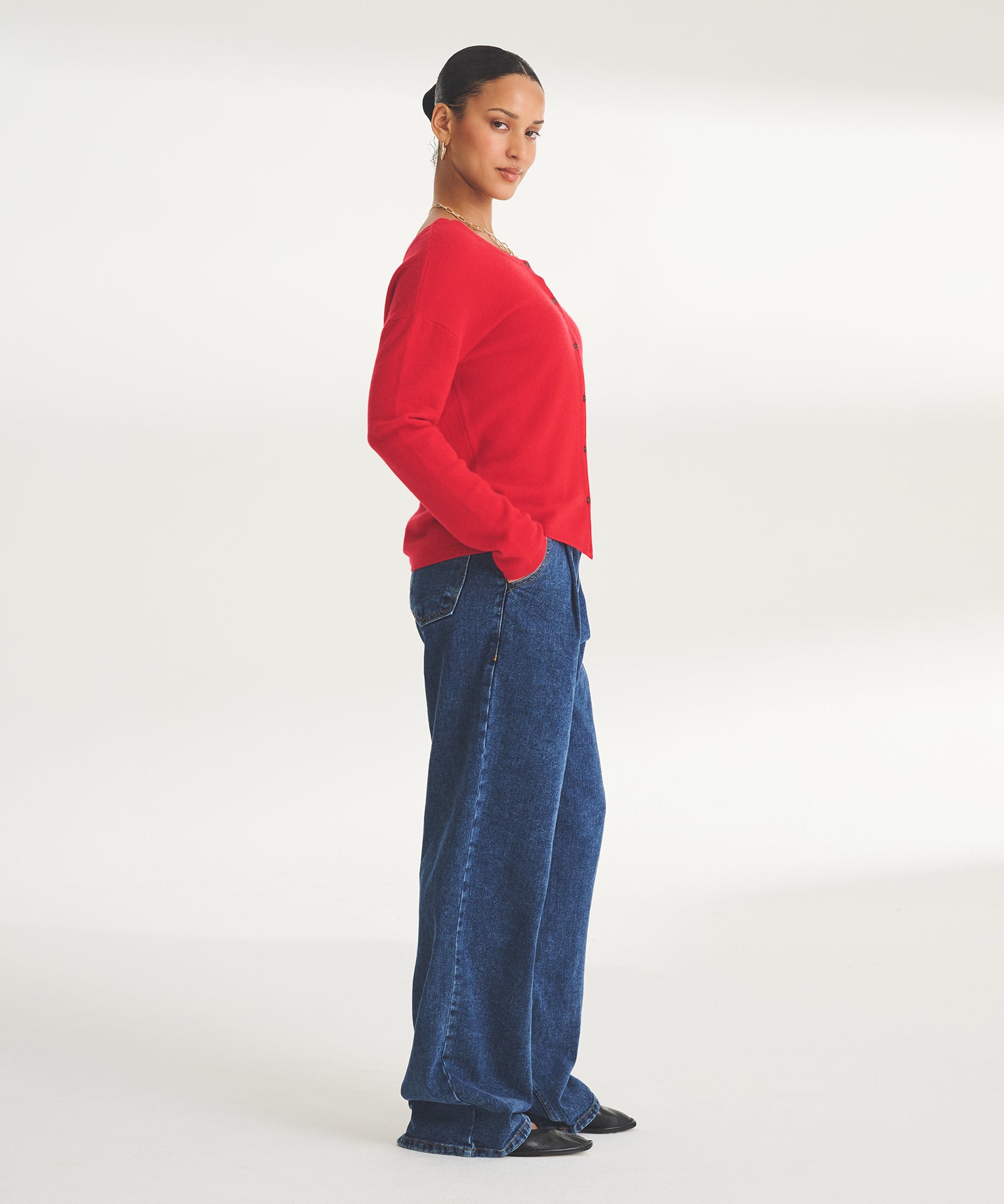 Signature Cashmere Open Neck Cardigan – NAADAM