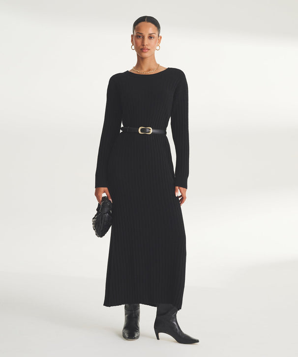 Signature Cashmere Wide Rib Dress