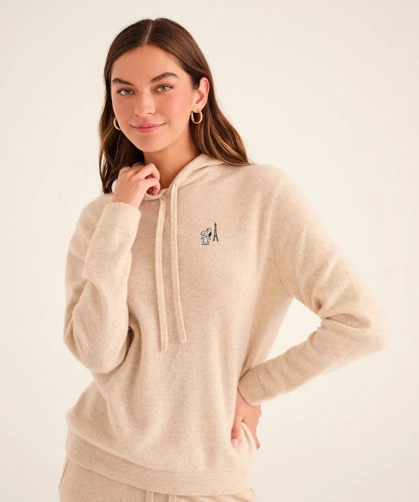 Women's Snoopy in Paris Cashmere Hoodie