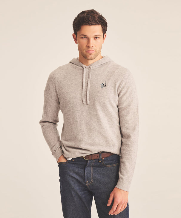 Men's Snoopy in Paris Cashmere Hoodie