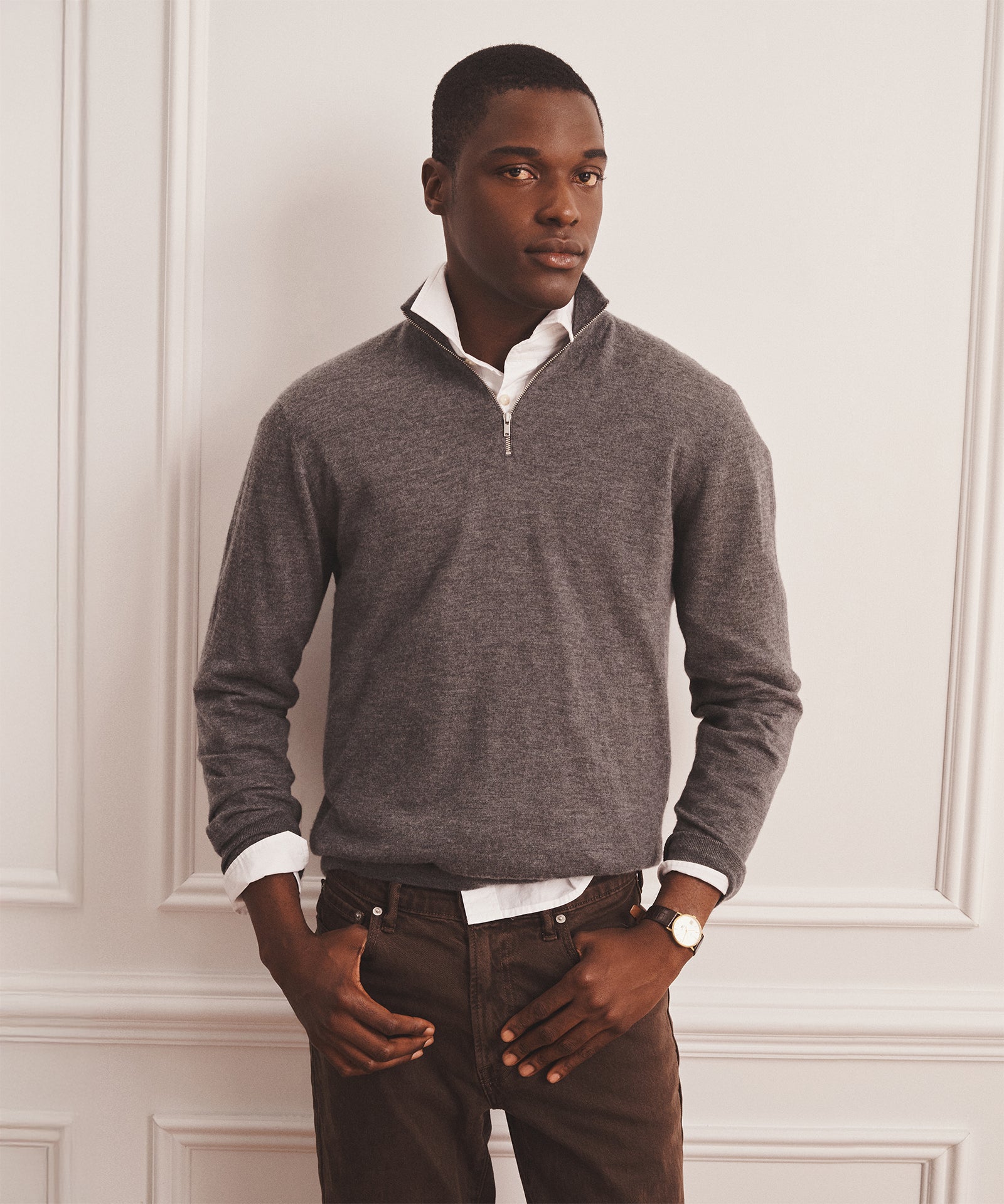 Super Fine Cashmere Quarter Zip – NAADAM