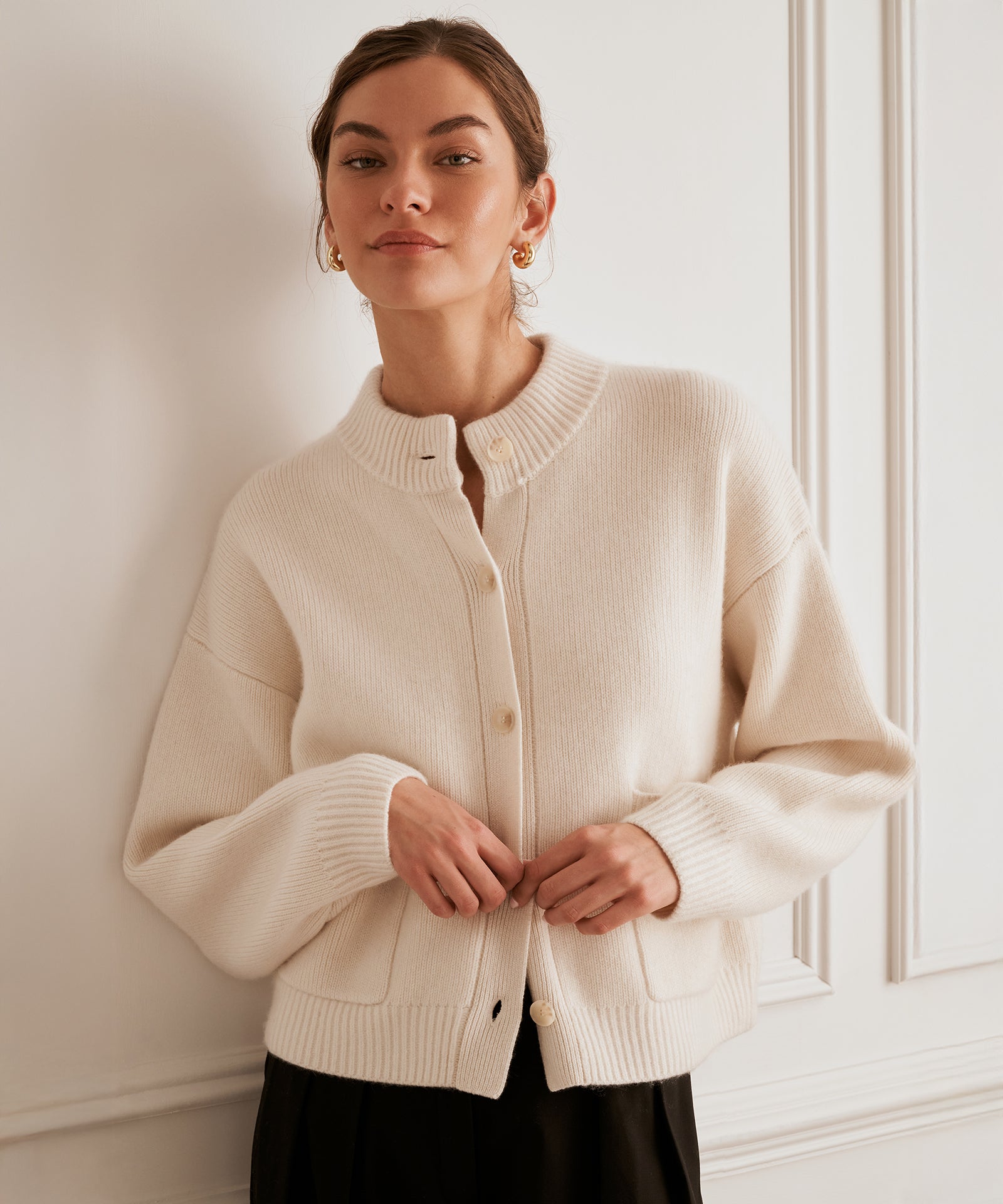 Ultra Luxe Cashmere High Neck Cardigan – NAADAM