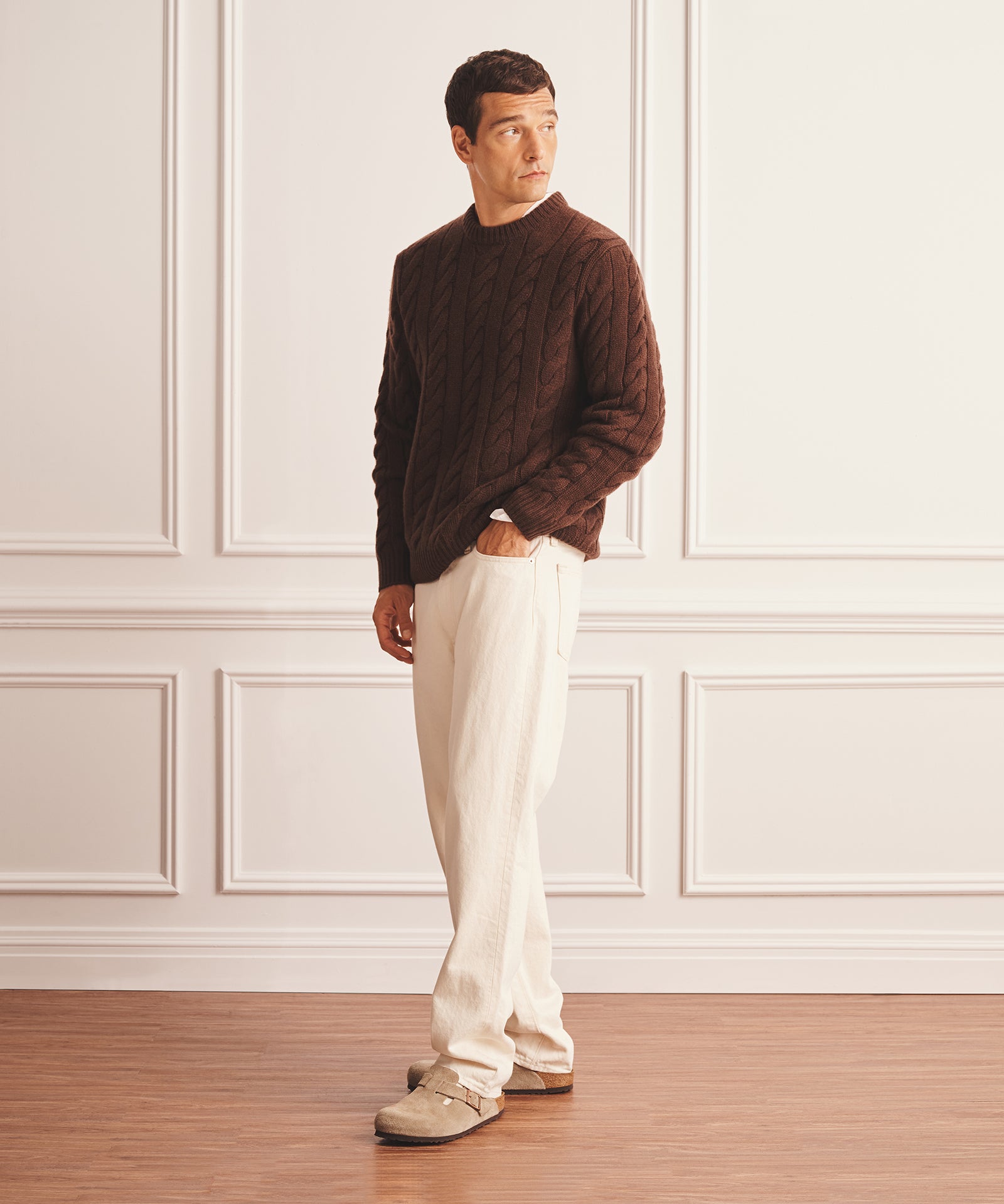 Super Luxe Cashmere Cable Crewneck – NAADAM