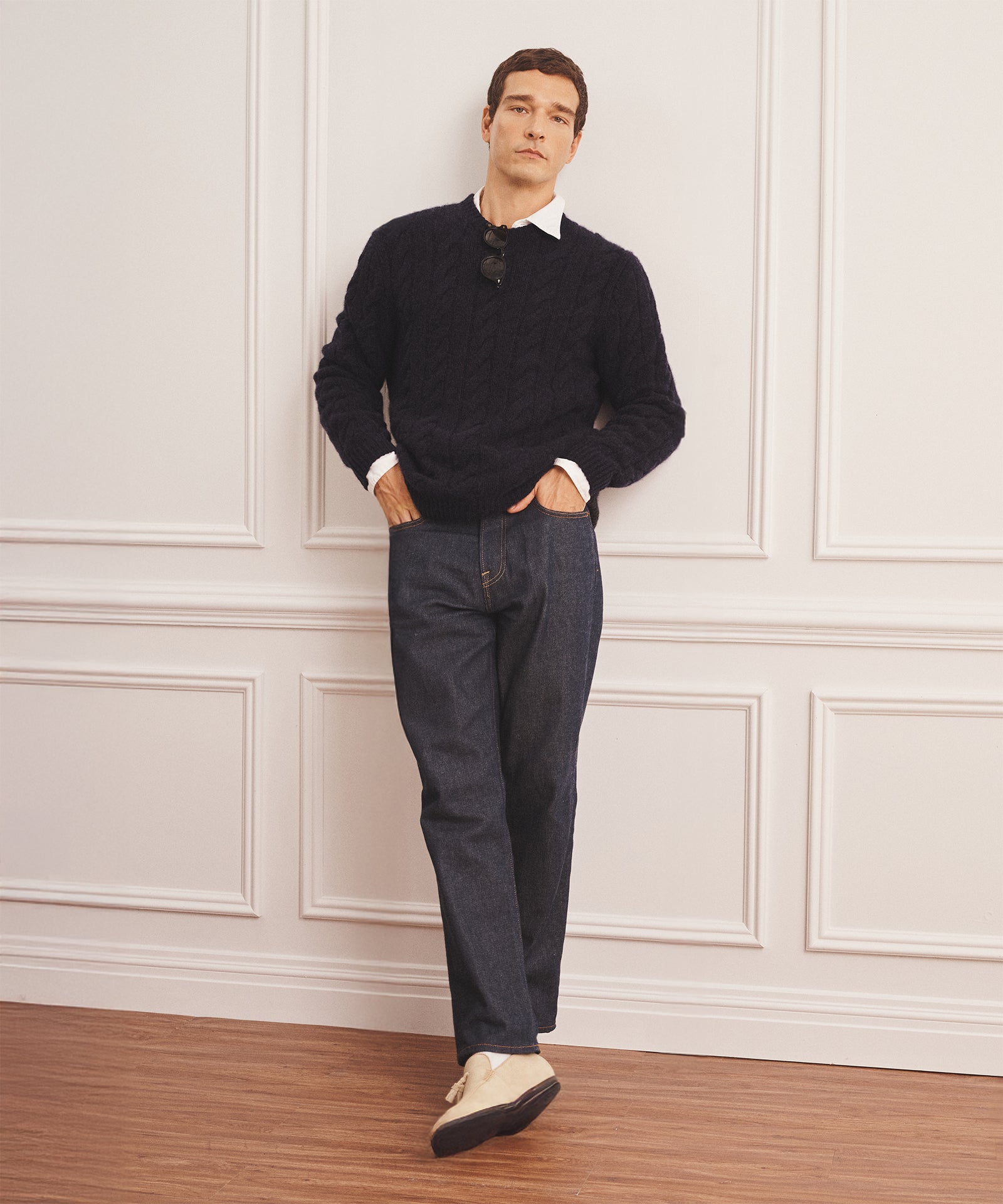 Super Luxe Cashmere Cable Crewneck – NAADAM