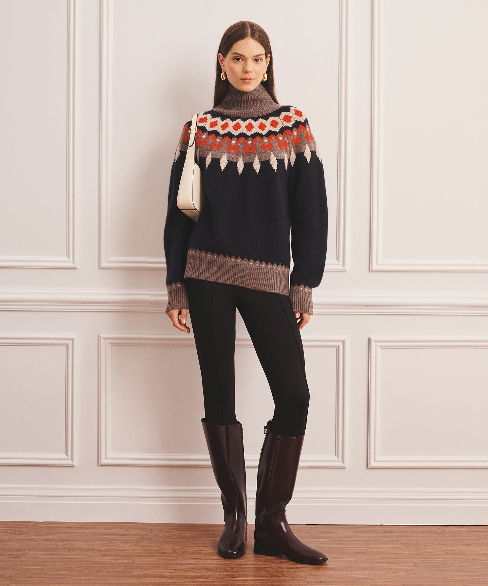 Super Luxe Cashmere Fair Isle Turtleneck Sweater – NAADAM