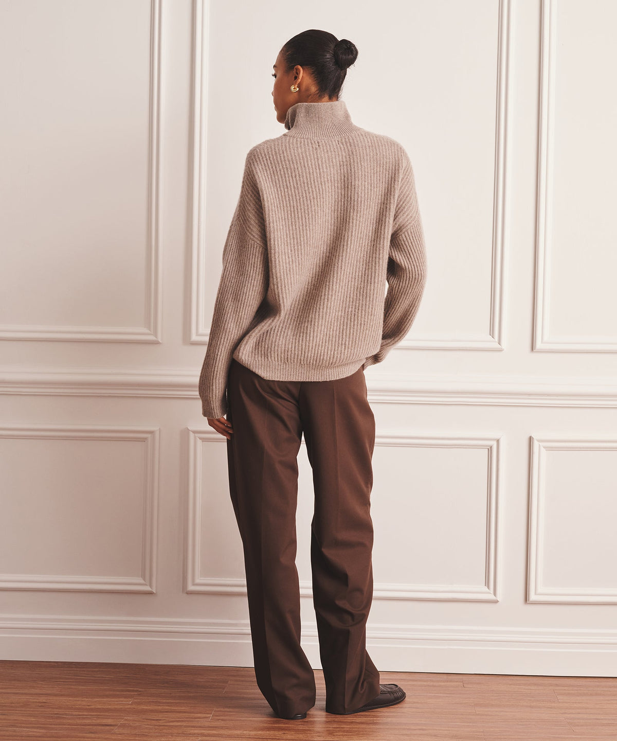 Luxe Cashmere High Neck Henley Sweater – NAADAM