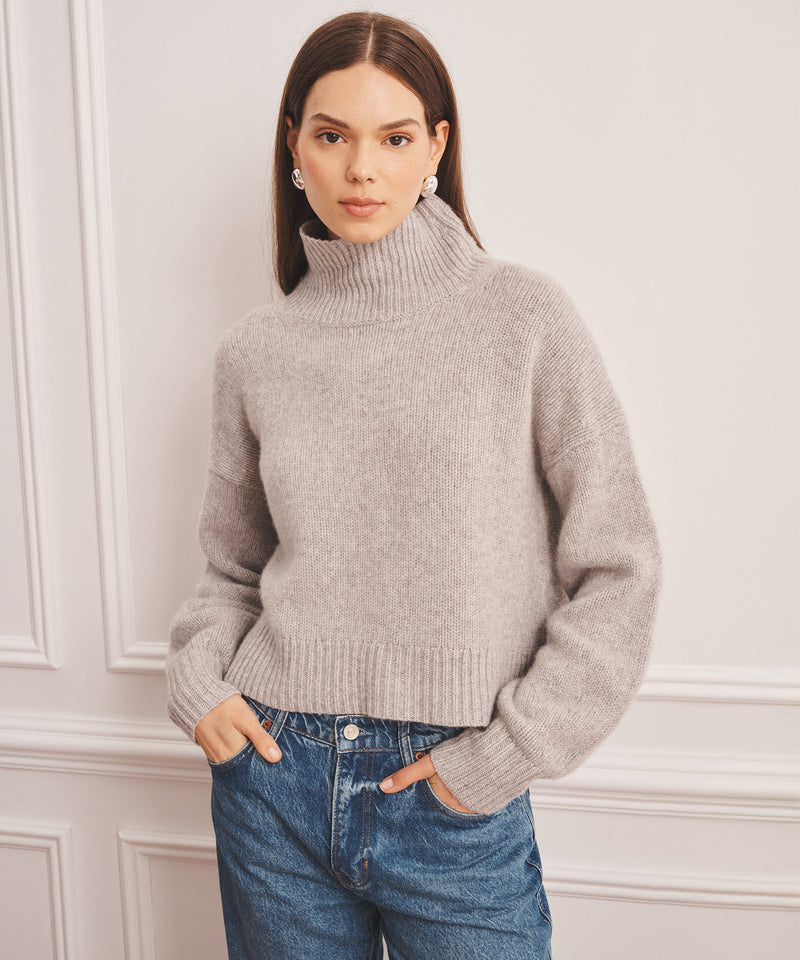 Luxe Cashmere Oversized Turtleneck – NAADAM