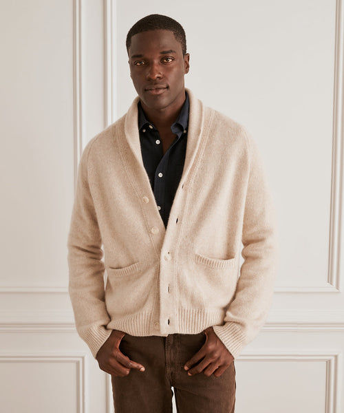 トップス BATONER SIGNATURE SHAWL COLLAR CARDIGAN Batoner Signature Shawl Collar Cardigan - Brown | Garmentory
