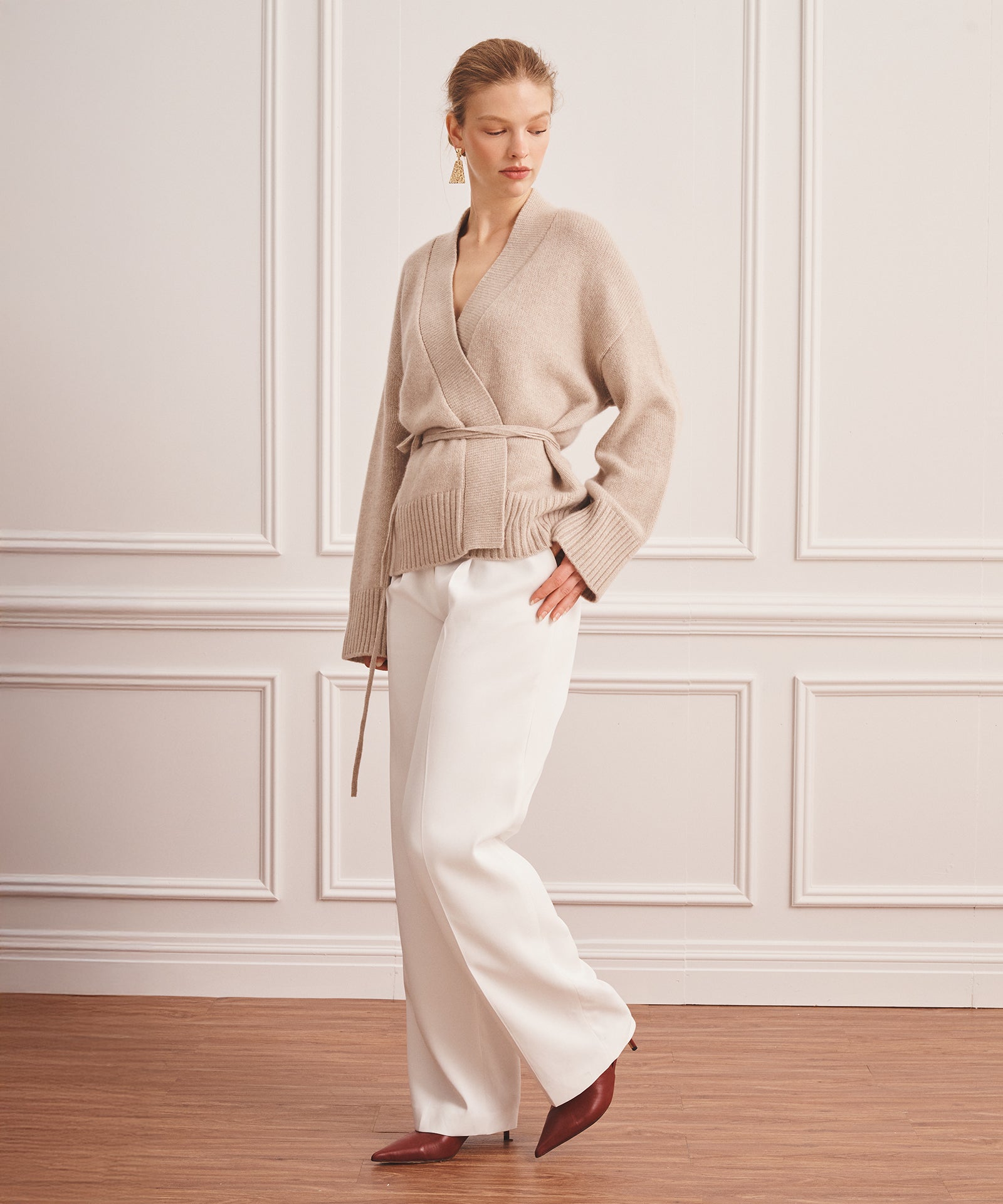 Super Luxe Cashmere Tie Waist Cardigan – NAADAM