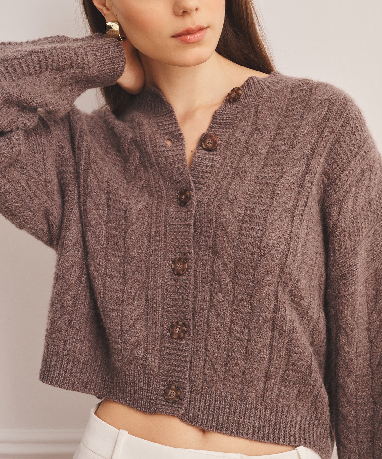 Super Luxe Cashmino Cable Cardigan – NAADAM