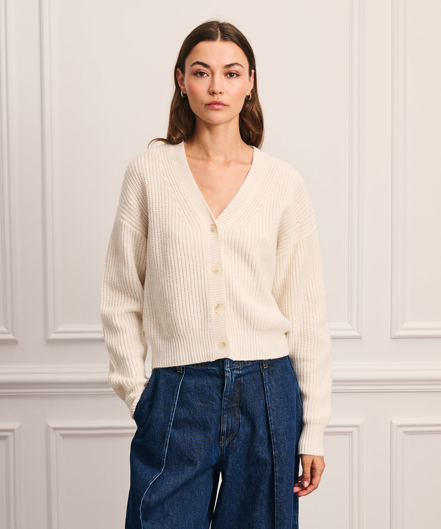 Super Luxe Cashmino Fisherman Cardigan